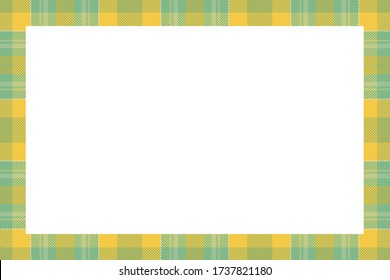 Vintage frame vector. Scottish border pattern retro style. Beauty empty background, template for photo, portrait, album. Tartan plaid ornament.