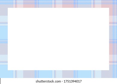 Vintage frame vector. Scottish border pattern retro style. Beauty empty background, template for photo, portrait, album. Tartan plaid ornament.