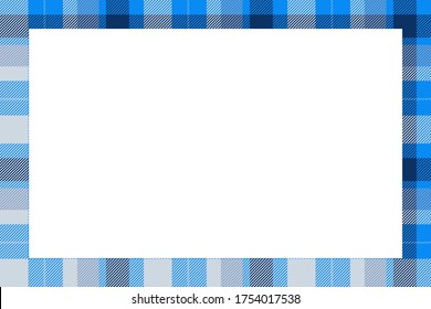 Vintage frame vector. Scottish border pattern retro style. Beauty empty background, template for photo, portrait, album. Tartan plaid ornament.