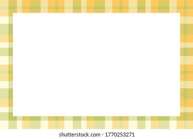 Vintage frame vector. Scottish border pattern retro style. Beauty empty background, template for photo, portrait, album. Tartan plaid ornament.