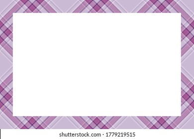 Vintage frame vector. Scottish border pattern retro style. Beauty empty background, template for photo, portrait, album. Tartan plaid ornament.
