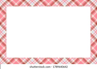 Vintage frame vector. Scottish border pattern retro style. Beauty empty background, template for photo, portrait, album. Tartan plaid ornament.