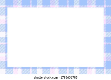 Vintage frame vector. Scottish border pattern retro style. Beauty empty background, template for photo, portrait, album. Tartan plaid ornament.