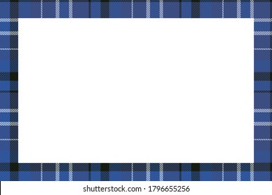 Vintage frame vector. Scottish border pattern retro style. Beauty empty background, template for photo, portrait, album. Tartan plaid ornament.