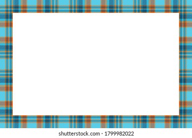 Vintage frame vector. Scottish border pattern retro style. Beauty empty background, template for photo, portrait, album. Tartan plaid ornament.