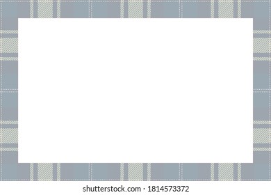 Vintage frame vector. Scottish border pattern retro style. Tartan plaid ornament