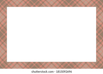 Vintage-Frame-Vektor. Schottischer Grenzmuster Retro-Stil. Schöner leerer Hintergrund, Vorlage für Foto, Porträt, Album. Tartan-Plaid-Ornament.
