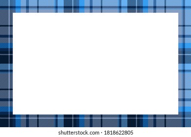 Vintage frame vector. Scottish border pattern retro style. Beauty empty background, template for photo, portrait, album. Tartan plaid ornament.