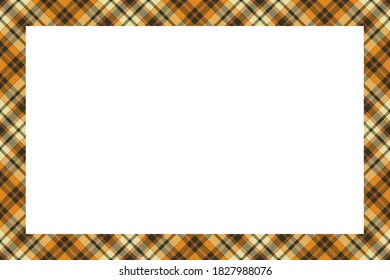 Vintage frame vector. Scottish border pattern retro style. Beauty empty background, template for photo, portrait, album. Tartan plaid ornament.