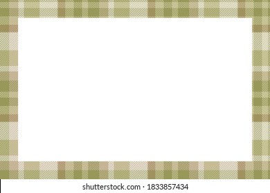 Vintage frame vector. Scottish border pattern retro style. Beauty empty background, template for photo, portrait, album. Tartan plaid ornament.