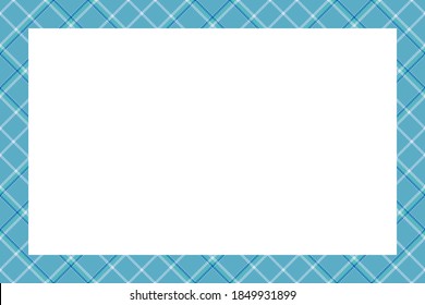 Vintage frame vector. Scottish border pattern retro style. Beauty empty background, template for photo, portrait, album. Tartan plaid ornament.