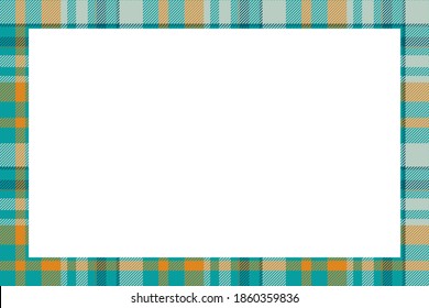 Vector de marco vintage. Estilo retro de patrón fronterizo escocés. Belleza de fondo vacío, plantilla para foto, retrato, álbum. Ornamento de seda de Tartán.