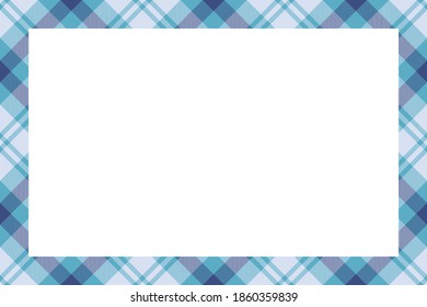 Vintage frame vector. Scottish border pattern retro style. Beauty empty background, template for photo, portrait, album. Tartan plaid ornament.