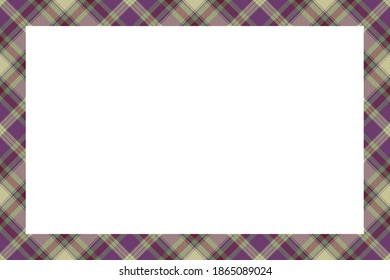 Vintage-Frame-Vektor. Schottischer Grenzmuster Retro-Stil. Schöner leerer Hintergrund, Vorlage für Foto, Porträt, Album. Tartan-Plaid-Ornament.
