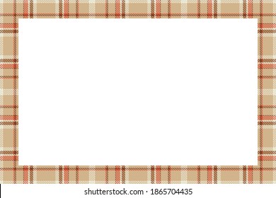 Vintage-Frame-Vektor. Schottischer Grenzmuster Retro-Stil. Schöner leerer Hintergrund, Vorlage für Foto, Porträt, Album. Tartan-Plaid-Ornament.