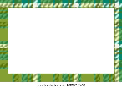 Vintage frame vector. Scottish border pattern retro style. Beauty empty background, template for photo, portrait, album. Tartan plaid ornament.