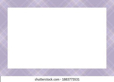 Vintage frame vector. Scottish border pattern retro style. Beauty empty background, template for photo, portrait, album. Tartan plaid ornament.