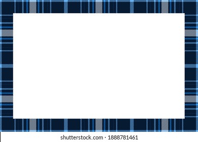 Vintage frame vector. Scottish border pattern retro style. Beauty empty background, template for photo, portrait, album. Tartan plaid ornament.