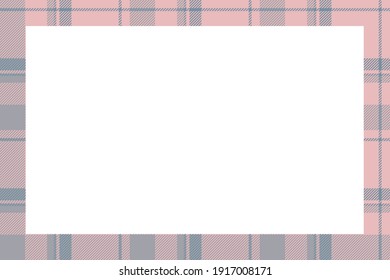 Vintage frame vector. Scottish border pattern retro style. Beauty empty background, template for photo, portrait, album. Tartan plaid ornament.