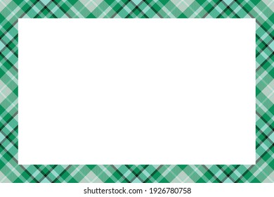 Vintage frame vector. Scottish border pattern retro style. Beauty empty background, template for photo, portrait, album. Tartan plaid ornament.
