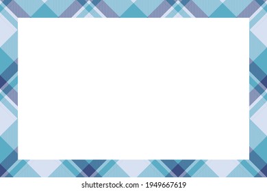 Vintage frame vector. Scottish border pattern retro style. Beauty empty background, template for photo, portrait, album. Tartan plaid ornament.