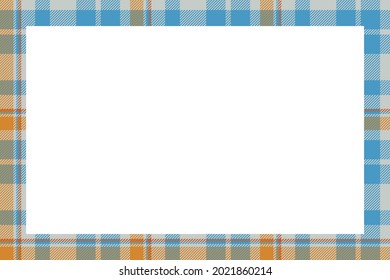Vintage frame vector. Scottish border pattern retro style. Beauty empty background, template for photo, portrait, album. Tartan plaid ornament.