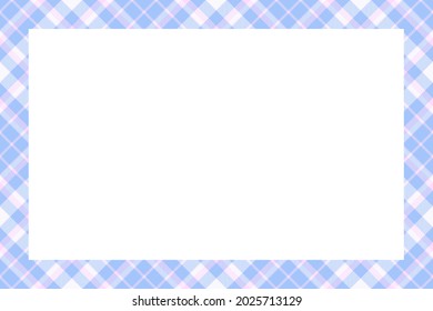 Vintage frame vector. Scottish border pattern retro style. Beauty empty background, template for photo, portrait, album. Tartan plaid ornament.