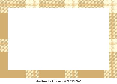 Vintage frame vector. Scottish border pattern retro style. Beauty empty background, template for photo, portrait, album. Tartan plaid ornament.