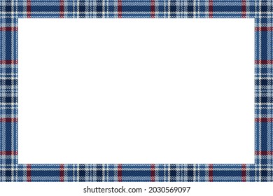 Vintage frame vector. Scottish border pattern retro style. Beauty empty background, template for photo, portrait, album. Tartan plaid ornament.
