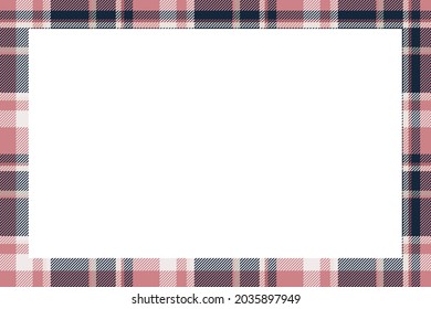 Vintage frame vector. Scottish border pattern retro style. Beauty empty background, template for photo, portrait, album. Tartan plaid ornament.