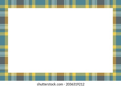 Vintage frame vector. Scottish border pattern retro style. Beauty empty background, template for photo, portrait, album. Tartan plaid ornament.