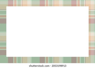 Vintage-Frame-Vektor. Schottischer Grenzmuster Retro-Stil. Schöner leerer Hintergrund, Vorlage für Foto, Porträt, Album. Tartan-Plaid-Ornament.