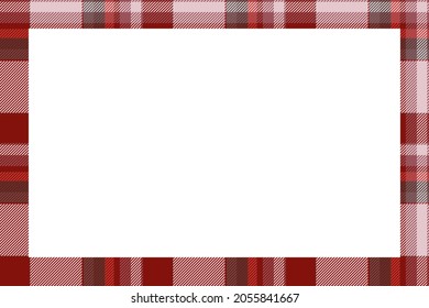 Vintage frame vector. Scottish border pattern retro style. Beauty empty background, template for photo, portrait, album. Tartan plaid ornament.