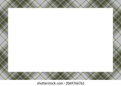 Vintage frame vector. Scottish border pattern retro style. Beauty empty background, template for photo, portrait, album. Tartan plaid ornament.