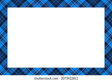 Vintage frame vector. Scottish border pattern retro style. Beauty empty background, template for photo, portrait, album. Tartan plaid ornament.