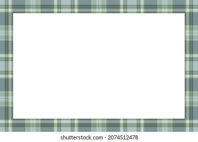 Vintage frame vector. Scottish border pattern retro style. Beauty empty background, template for photo, portrait, album. Tartan plaid ornament.