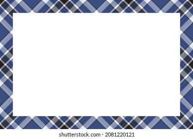 Vintage frame vector. Scottish border pattern retro style. Beauty empty background, template for photo, portrait, album. Tartan plaid ornament.