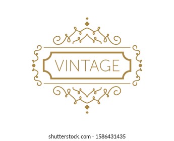 vintage frame. vector frame template with detailed border. vintage with place for your text or slogan.