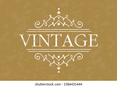 vintage frame. vector frame template with detailed border. vintage with place for your text or slogan.