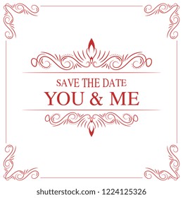 Vintage frame wedding