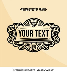 Vintage frame for writing text of message