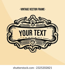 Marco vintage para escribir texto de mensaje