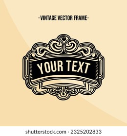 Vintage frame for writing text of message