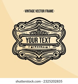 Vintage frame for writing text of message