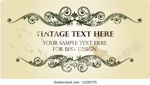 Vintage frame for your text