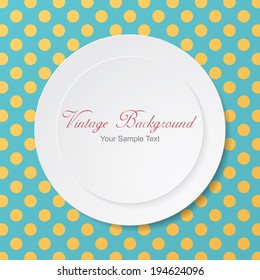 Vintage frame/banner on colorful vintage background