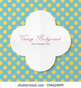 Vintage frame/banner on colorful vintage background