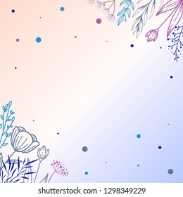 Vintage frame/border created from hand drawn floral elements with empty space for text for your greeting cards, posters, invitations design ideas. Perfect for Women's and Mother's day posters