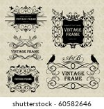vintage frames with birds