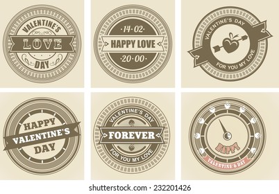 Vintage frames and Border congratulating Valentine's Day